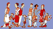 Elemento decorativo: gente con hijos