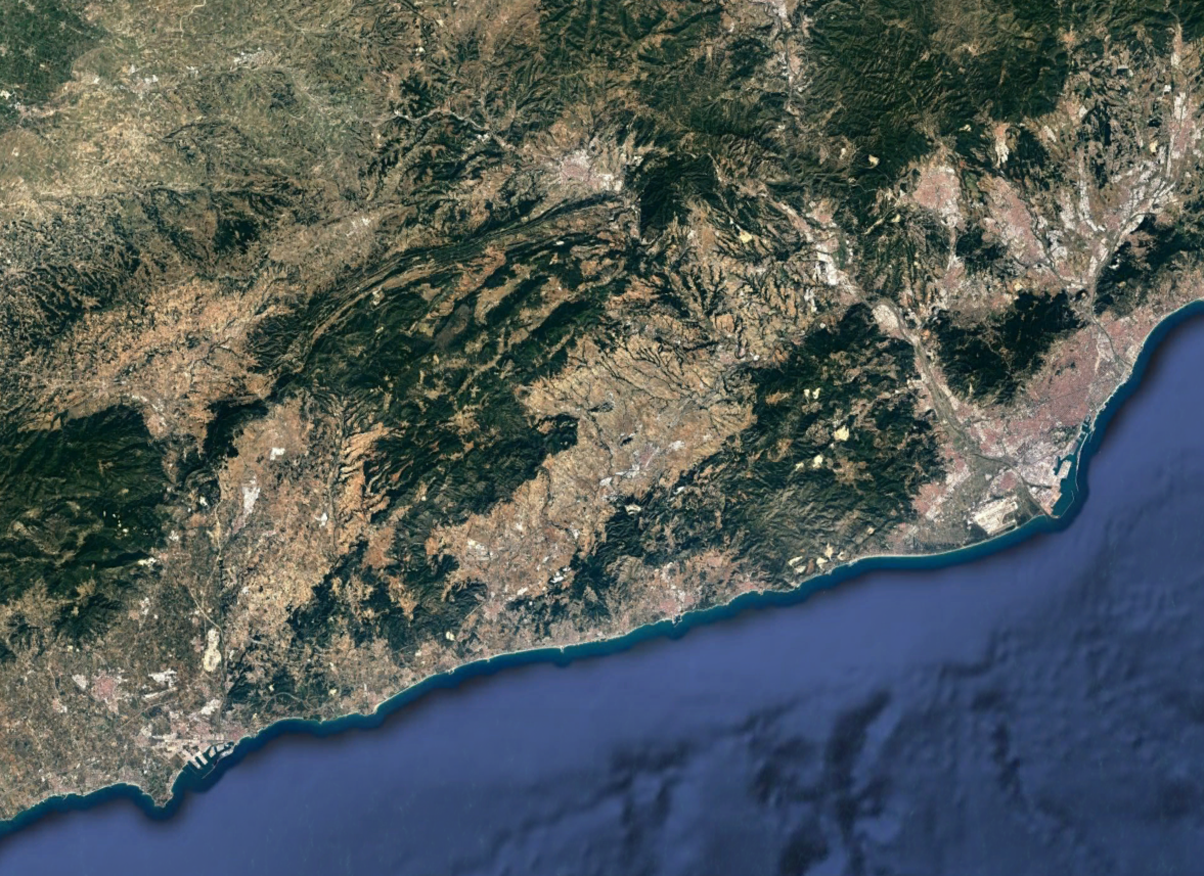 Fotoplano aéreo del Garraf y Baix Llobregat