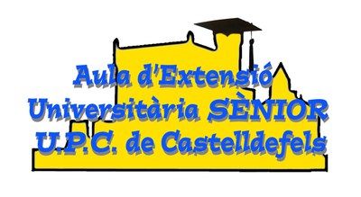 Logo Aula d'Extensió Universitària Sènior “Subirachs, artista polifacètic”.