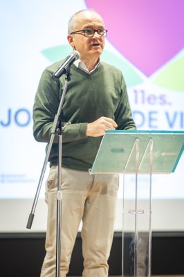 Intervenció del regidor d'Universitats, Jordi Vendrell, el passat 16 de març / ORIOL PAGÈS