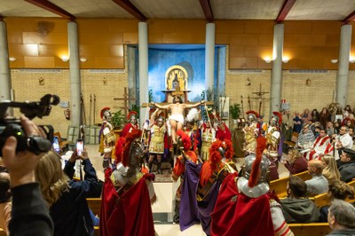 Via Crucis al temple de la Mare de Déu de Montserrat (Dimarts Sant) / ORIOL PAGÈS