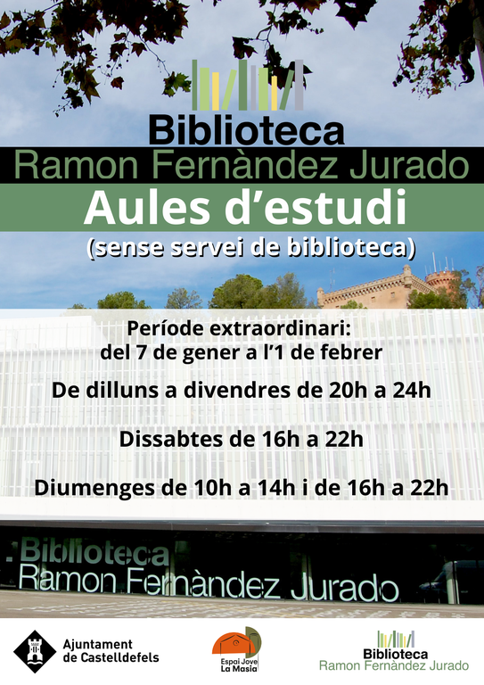 Aules d'estudi hivern 2026