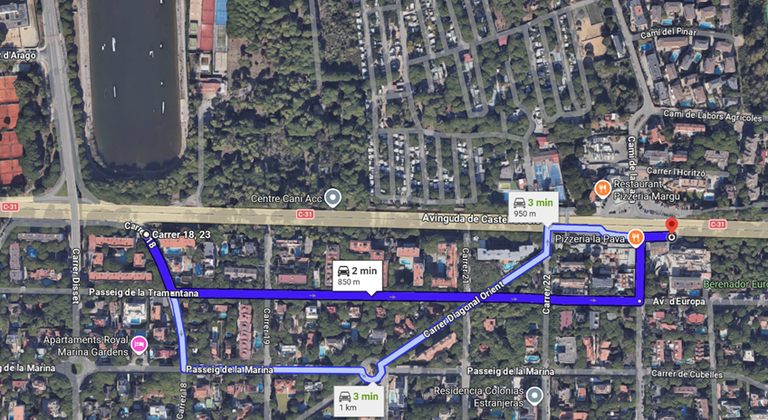 Pont de la pava C-31 Obres desviament sentit Barcelona març 2026.png