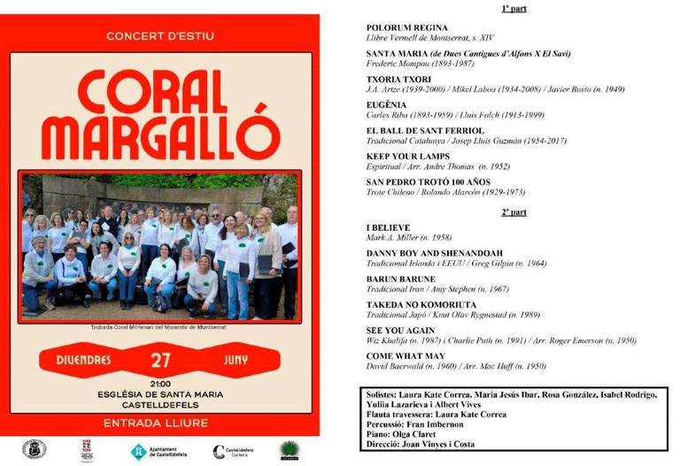 Programa Estiu Coral Margalló 2025 Programa Estiu Coral Margalló 2025