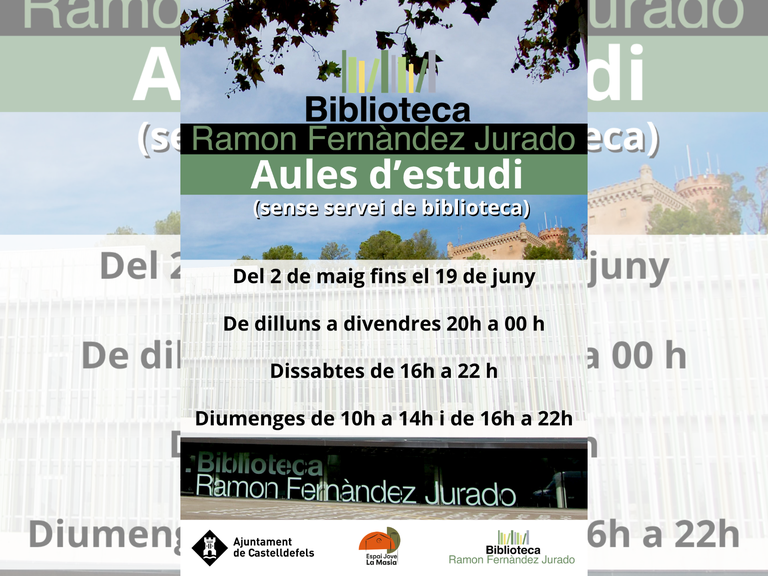 Aules d'estudi a la Biblioteca