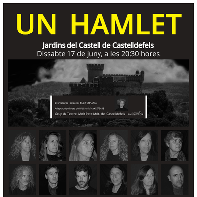 cartel del espectáculo "Un Hamlet".