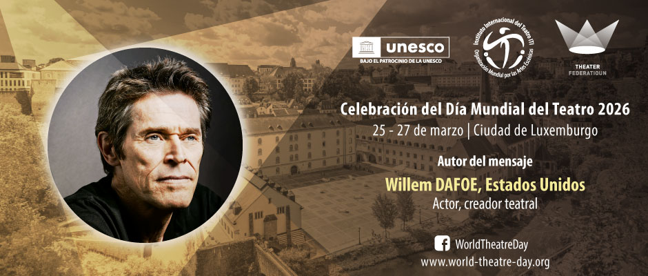 Cartel internacional del Día Mundial del Teatro 2026