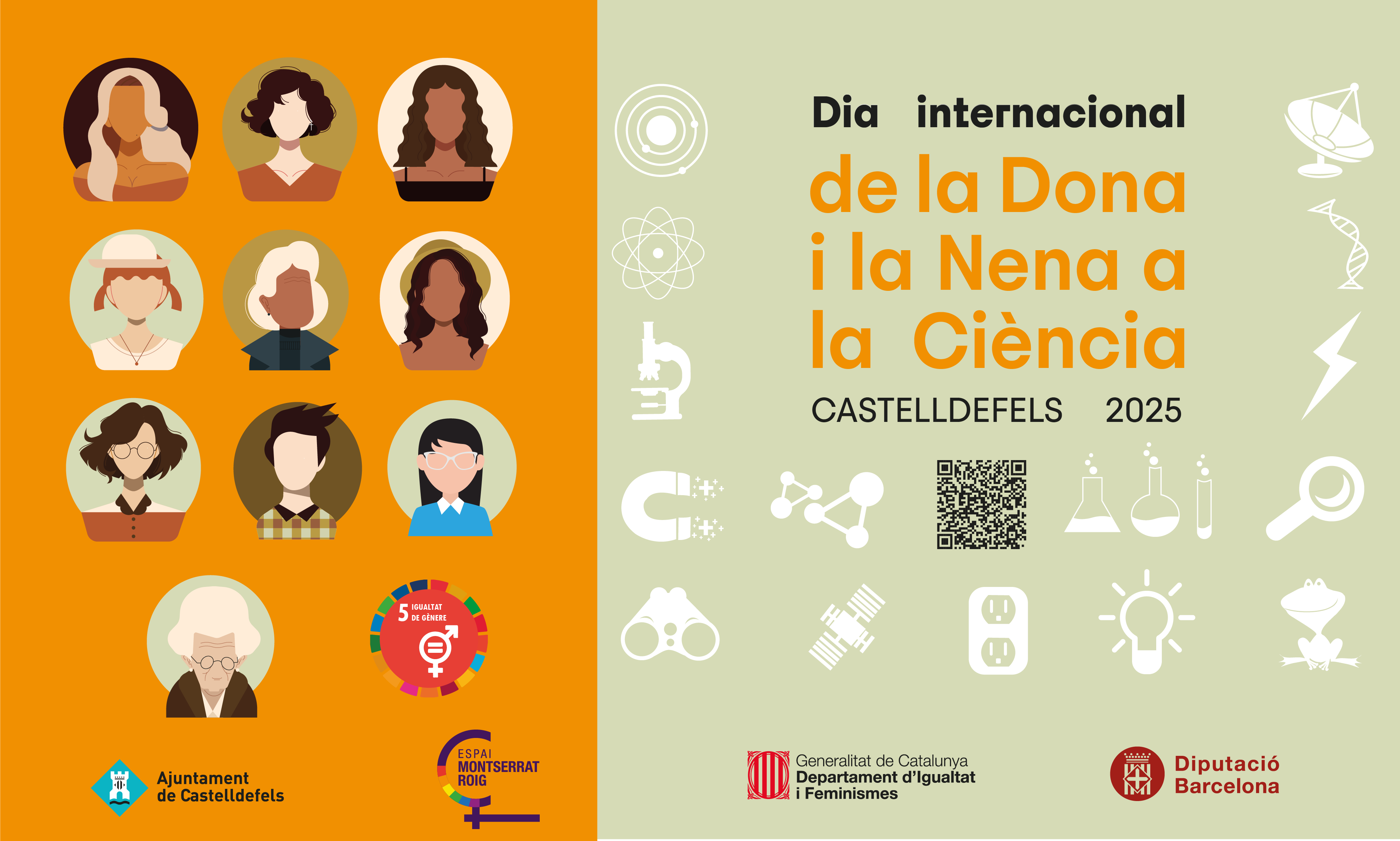 Cartel del Día internacional de la mujer y la niña en la ciencia