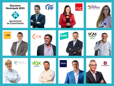 Los candidatos y candidatas a la alcaldía de Castelldefels.