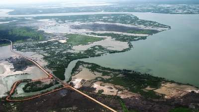 Imagen del delta del río Casamance (Senegal).